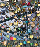 Paris Lovers' Locks, 15.5” x 16”, by Deborah D. Herndon