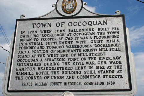 Historic Events in Occoquan - Town Markers