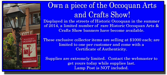 Own a piece of the Occoquan Arts and Crafts Show